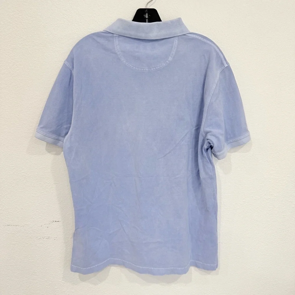 Barbour Washed Sports Polo Shirt Light Blue‎ Men’s Size Large